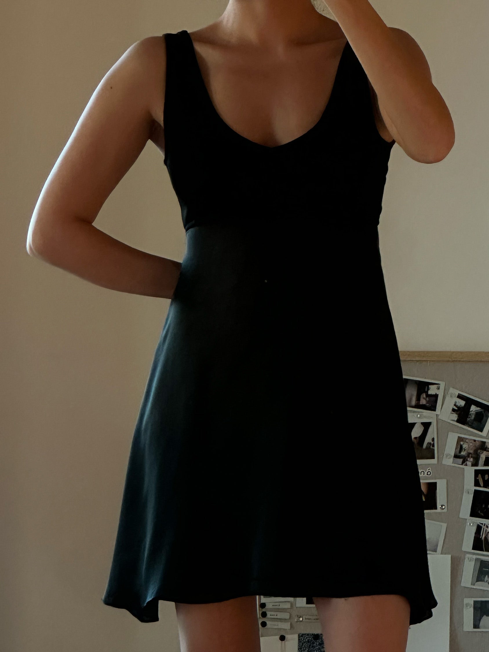 90s Silk Skater Dress