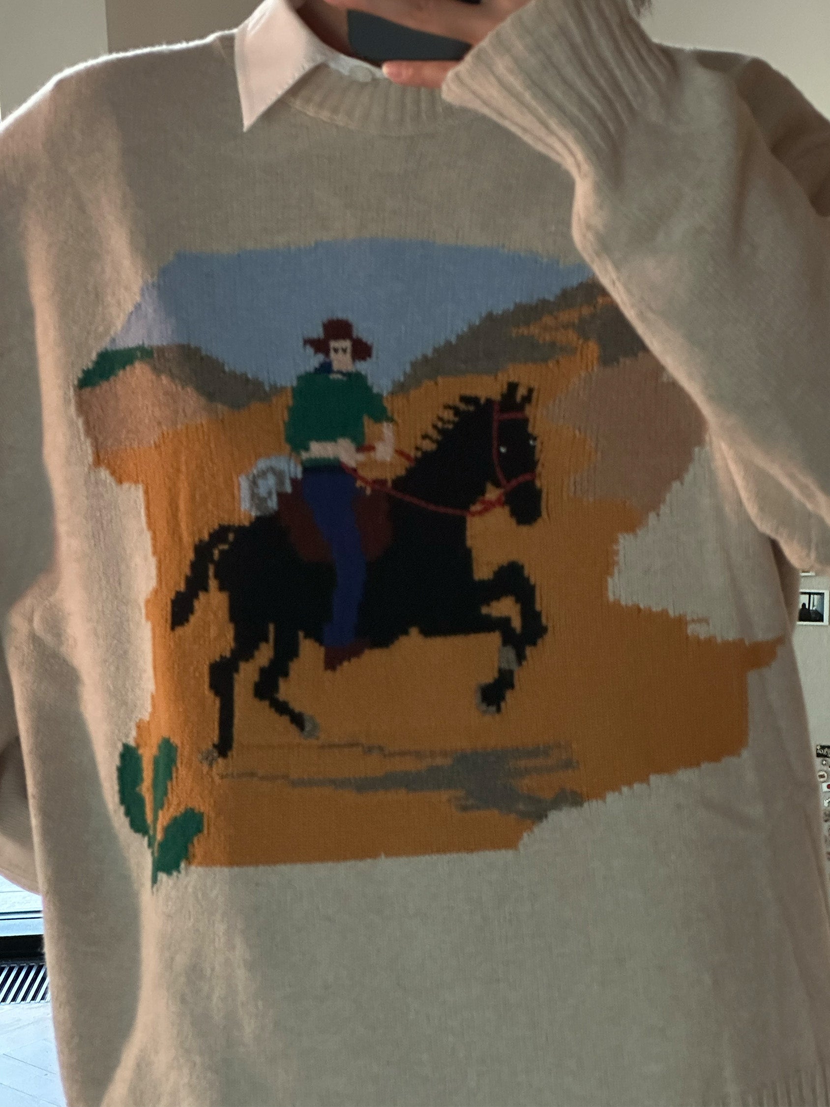 BODE Cowboy Graphic Knit Sweater