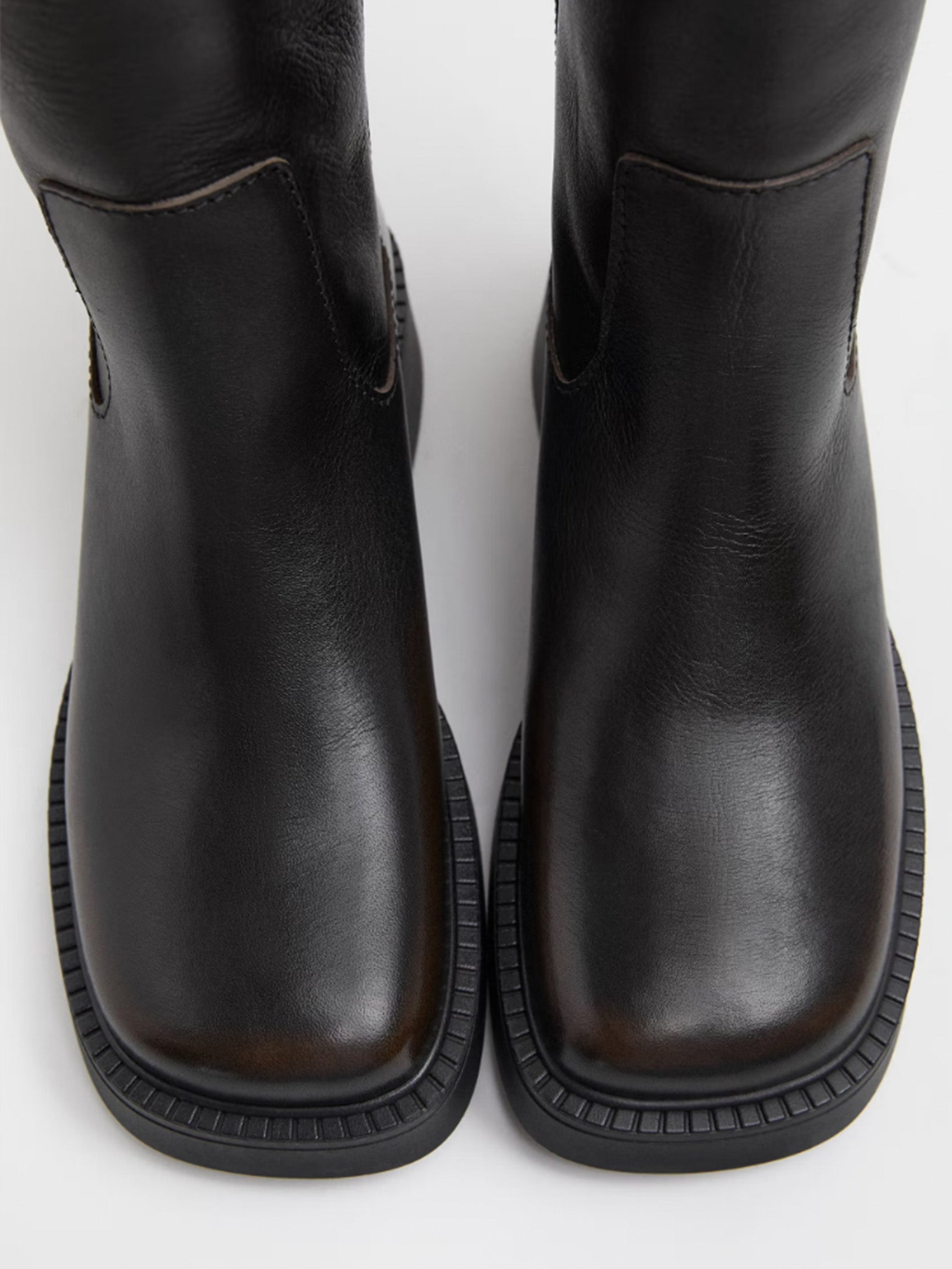 Miista Aron Leather Boots – Brown