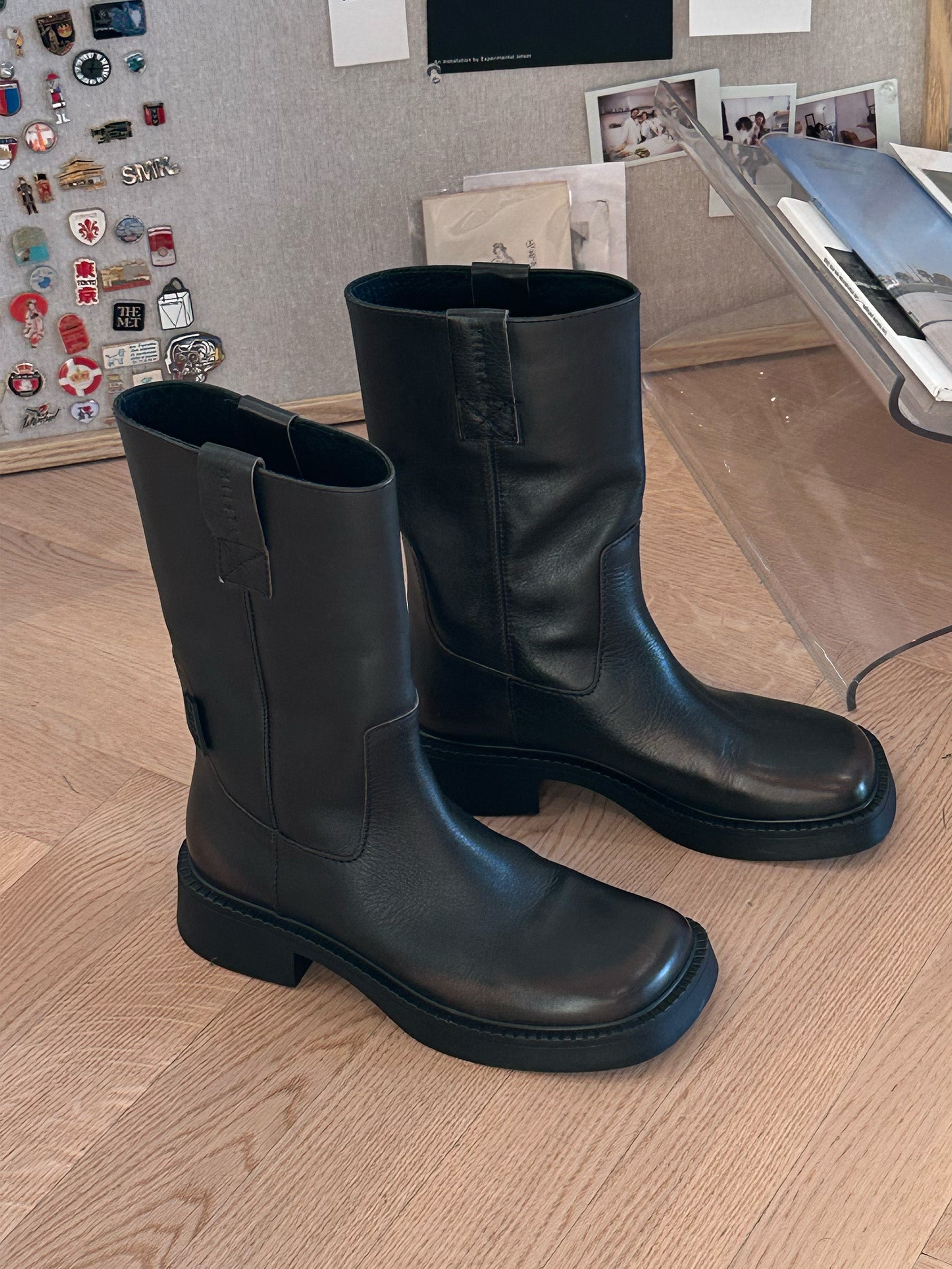Miista Aron Leather Boots – Brown